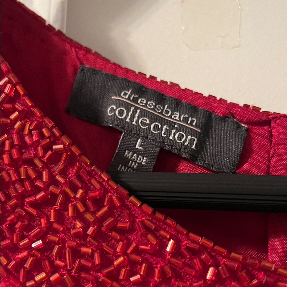 Vintage!!! Pristine condition!! Dressbarn Crimson Floral Embroidered Blouse - Picture 2 of 11